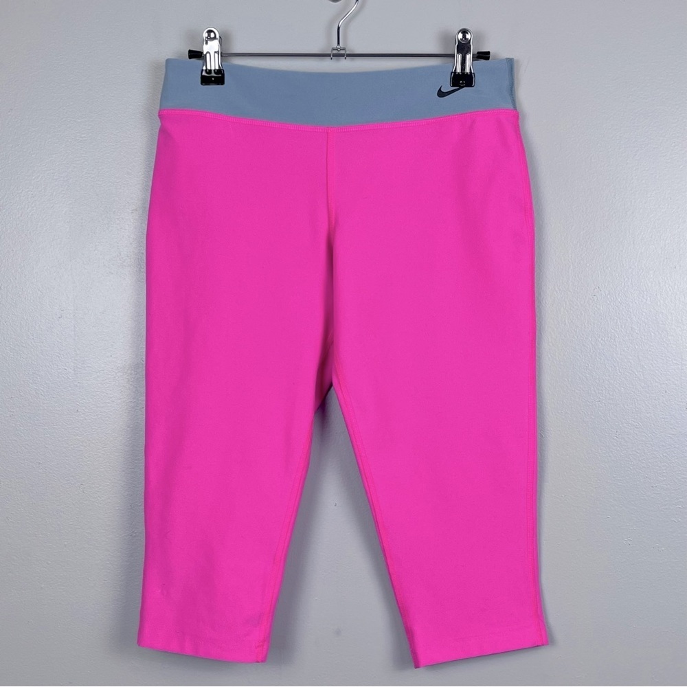 Nike Girls Dri-Fit Legend Capri Hot Pink Performance Leggings 522087 Size L